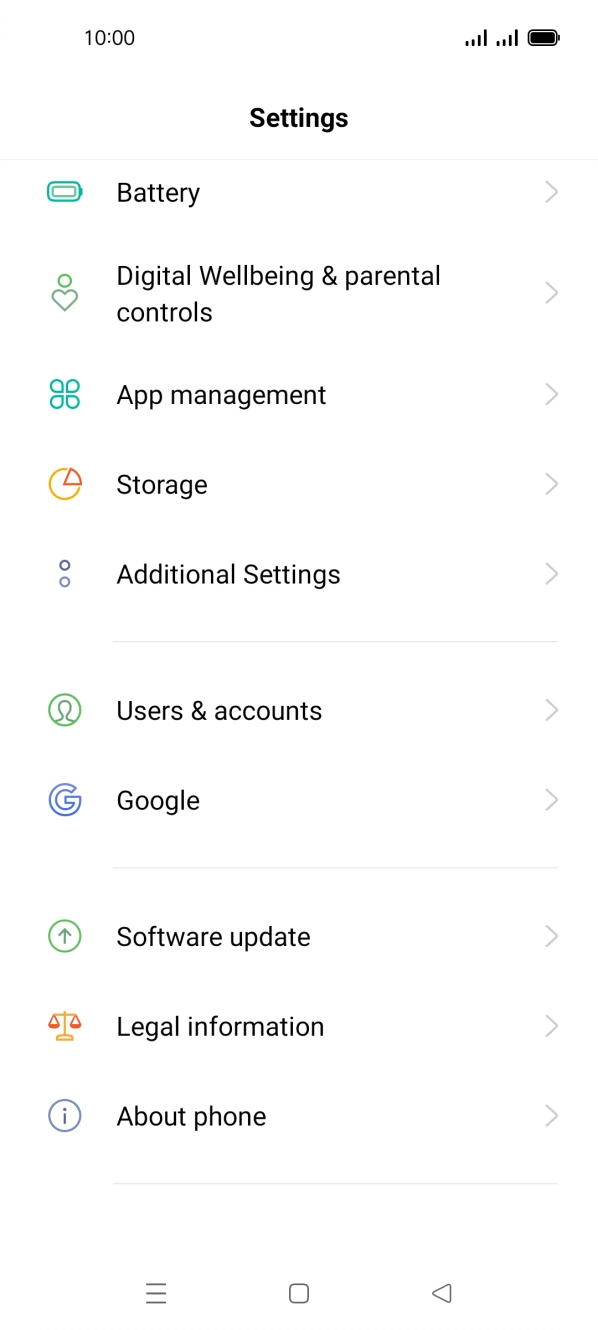 Press Users & accounts. Press Users & accounts.