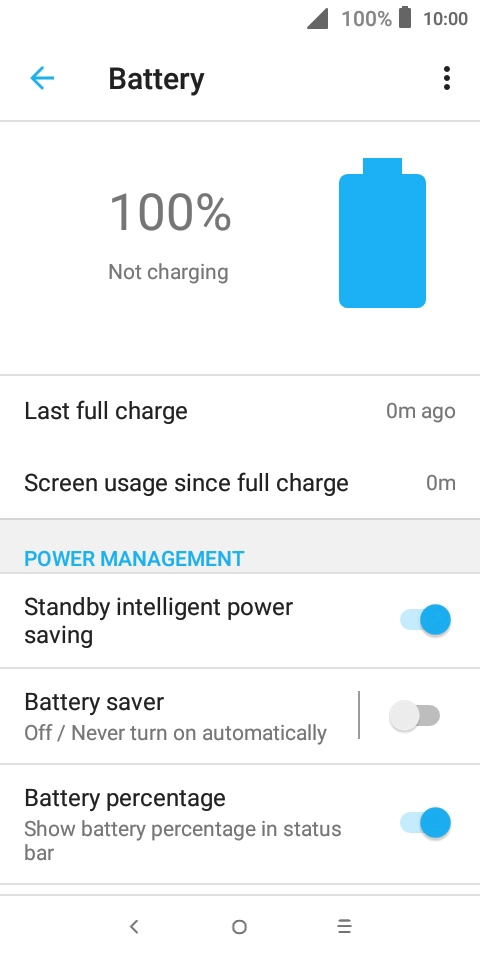 Press the indicator next to 'Battery saver' to turn on the function.