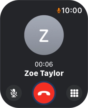Press the end call icon.
