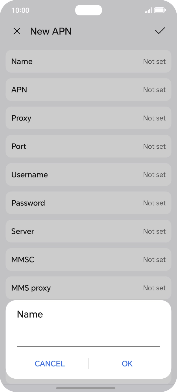 Key in O2 UK MMS and press OK.