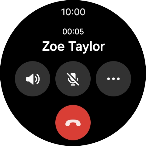 Press the end call icon.
