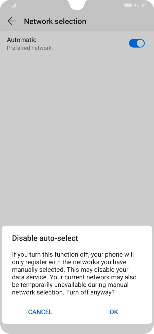 Press OK and your phone will search for networks. Press OK and your phone will search for networks.