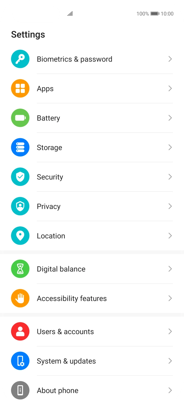 Press Biometrics & password. Press Biometrics & password.