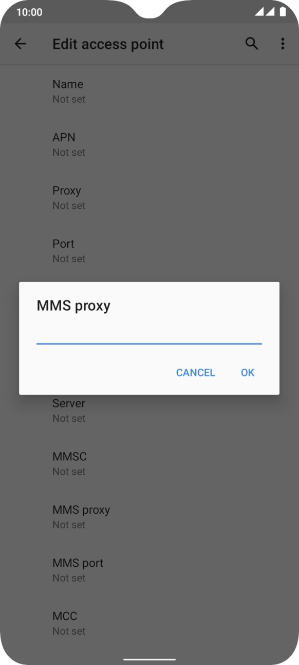 Key in 82.132.254.1 and press OK. Key in 82.132.254.1 and press OK.