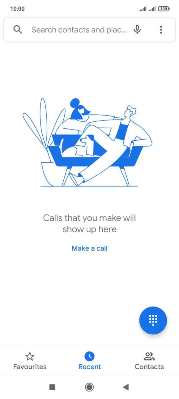 Press the menu icon.