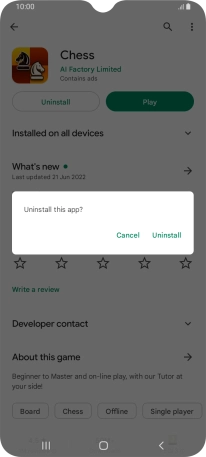 Press Uninstall.