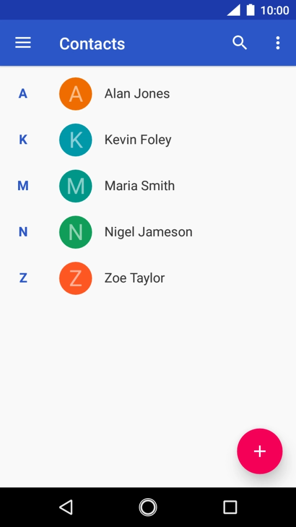 Slide your finger right starting from the left side of the screen.