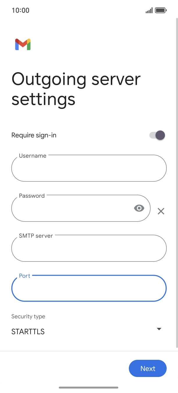 Press the drop down list below 'Security type'. Press the drop down list below 'Security type'.