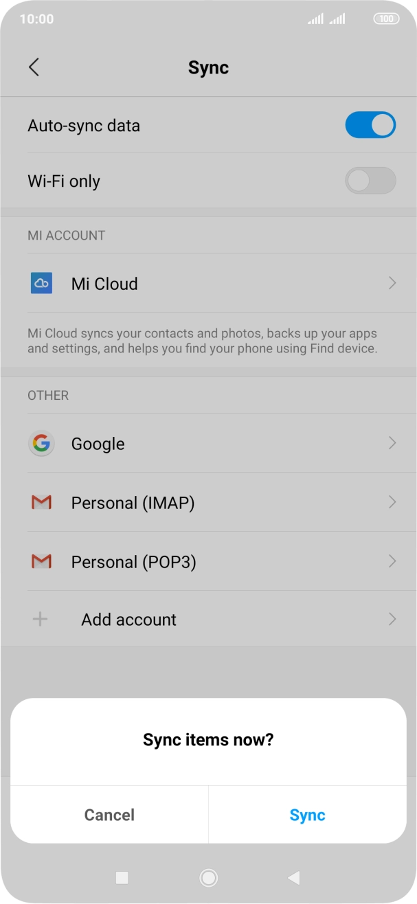 If you turn on the function, press Sync.