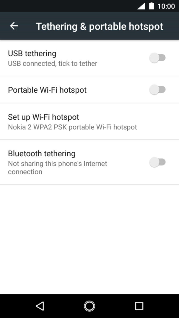 Press Set up Wi-Fi hotspot.