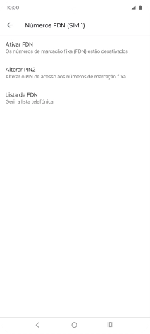 Prima Ativar FDN para ativar a marcação permitida.