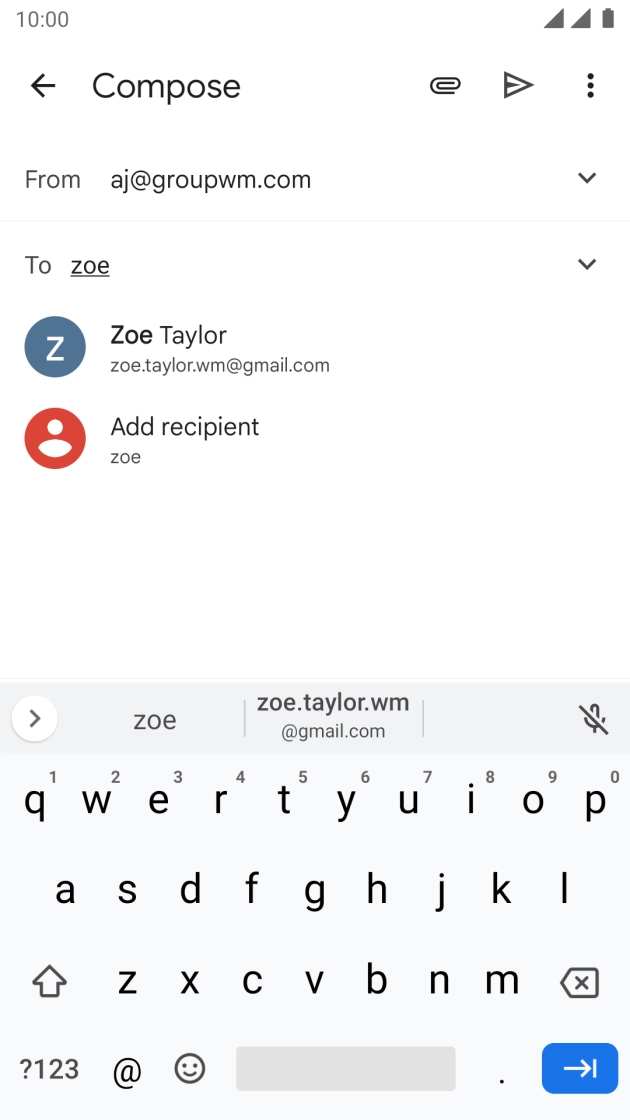 Press the required contact.