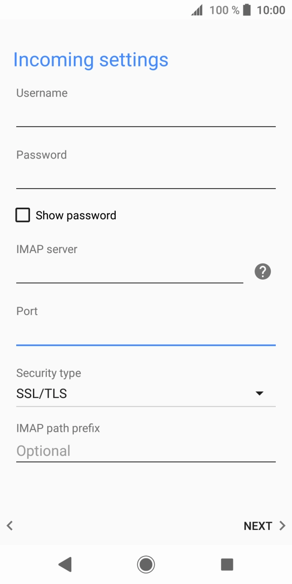Press the drop down list below 'Security type'.