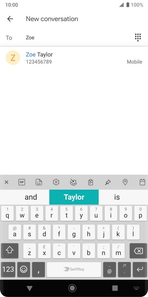 Press the required contact. Press the required contact.