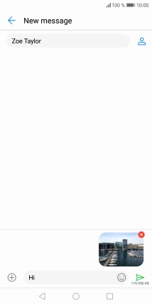 Press the send icon when you've finished your picture message.