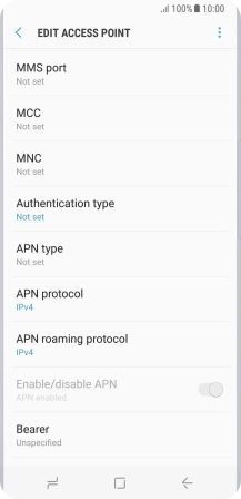 Press MMS port.