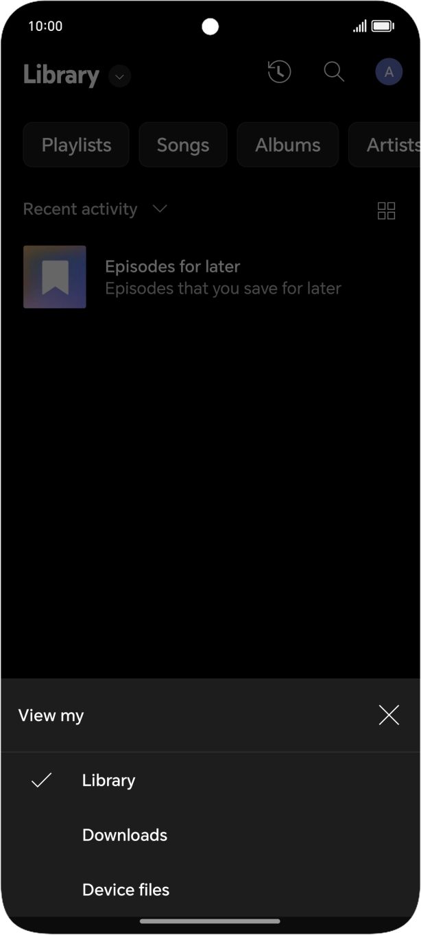 Press the required category and go to the required audio file.