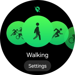 Drag your finger right or left to select the required activity. Drag your finger right or left to select the required activity.