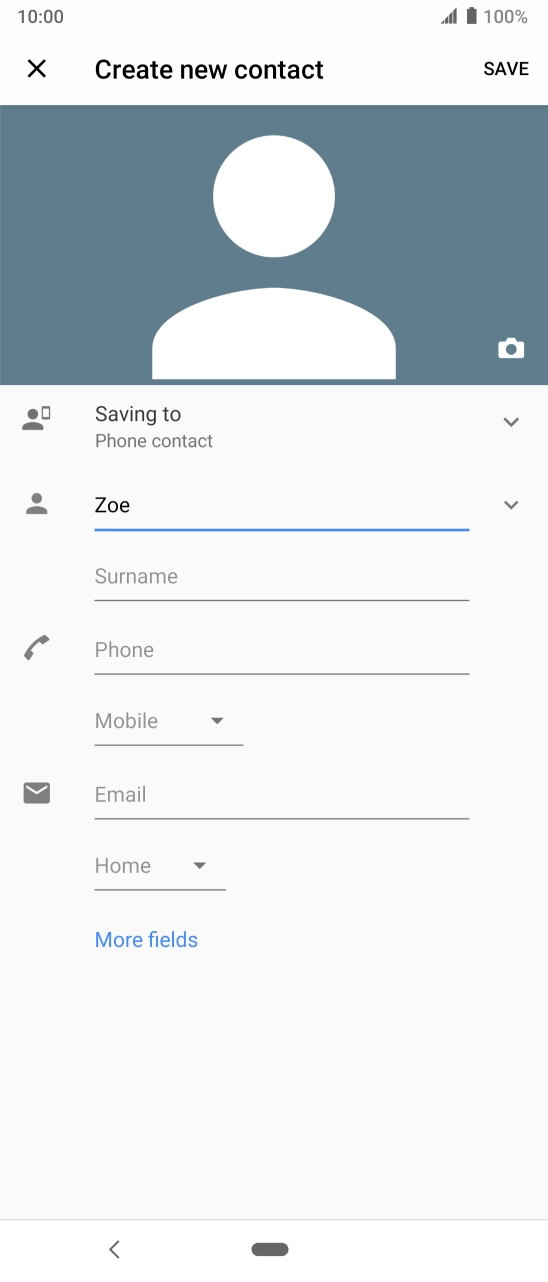 Press Surname and key in the last name.