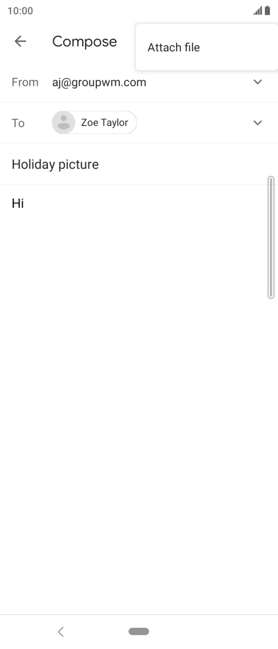 Press Attach file and go to the required folder.