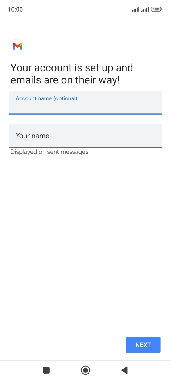 Press Your name and key in the required sender name. Press Your name and key in the required sender name.