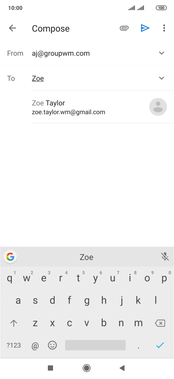 Press the required contact.