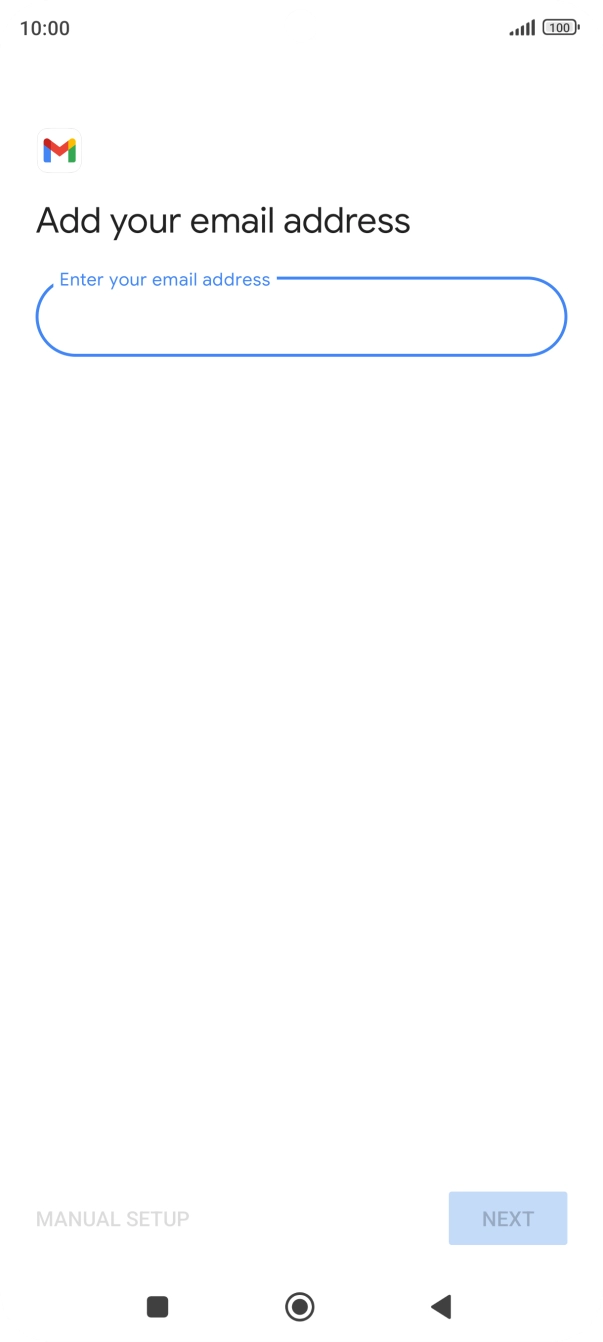 Press the field below 'Enter your email address' and key in your email address. Press the field below 'Enter your email address' and key in your email address.
