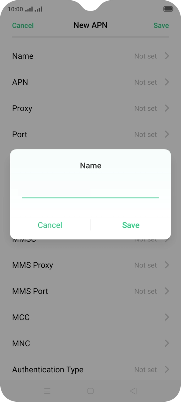 Key in O2 UK MMS and press Save.