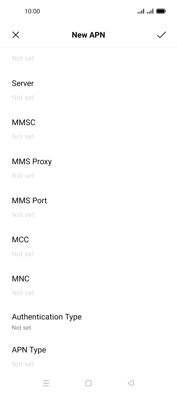 Press the field below 'MMS Proxy' and key in 82.132.254.1.