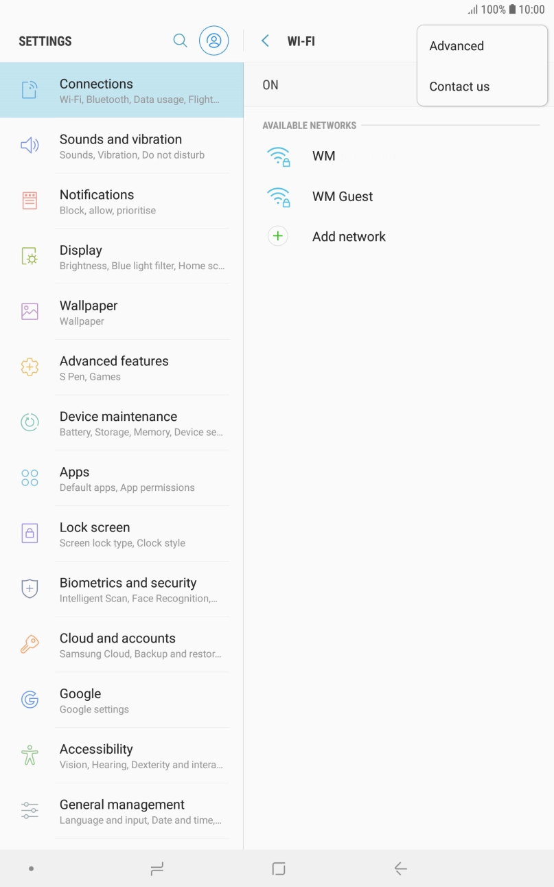 Press Advanced. Press Advanced.