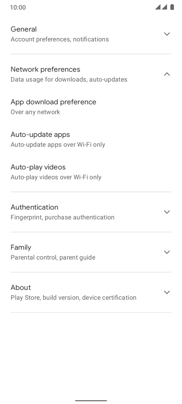 Press Auto-update apps. Press Auto-update apps.