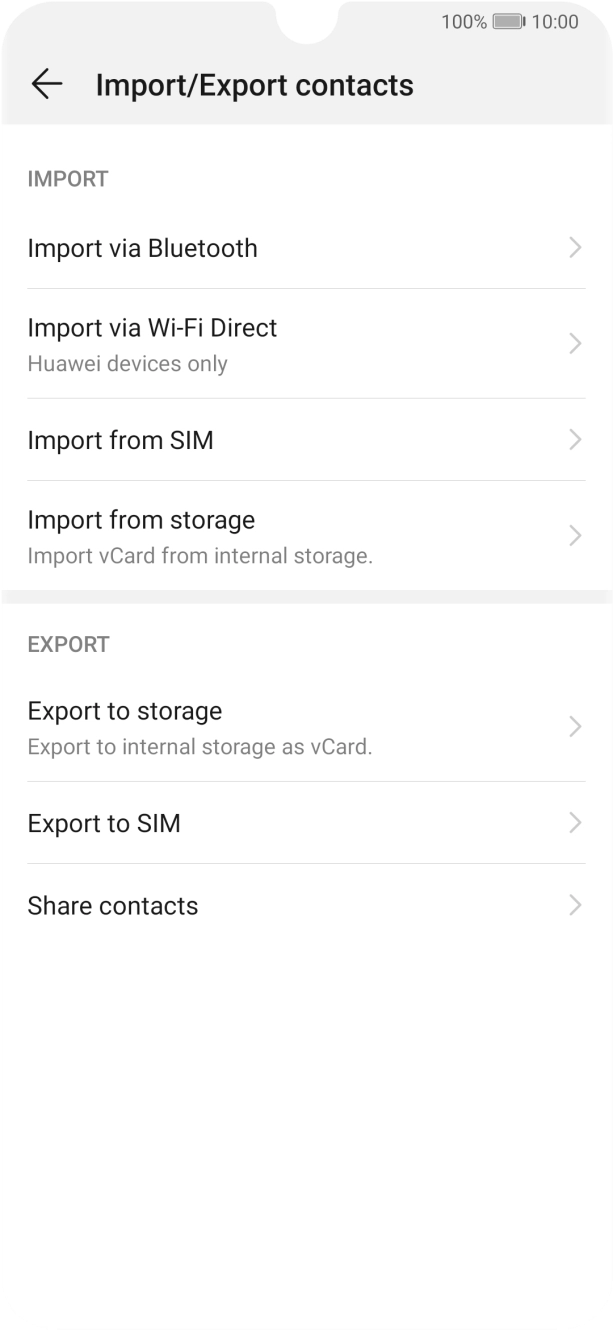 Press Import from SIM.