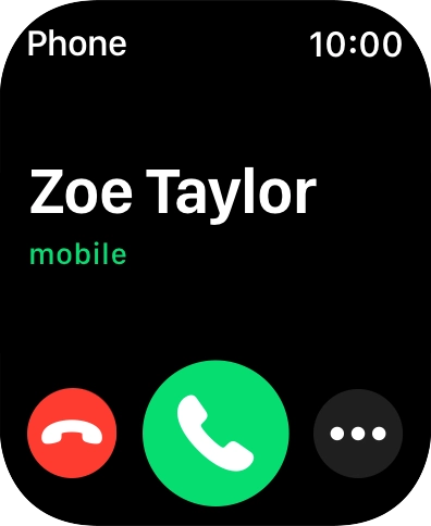 Press the Digital Crown when you get a call.