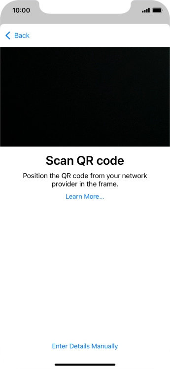 Place the QR code you've received inside the phone camera frame to scan the code.