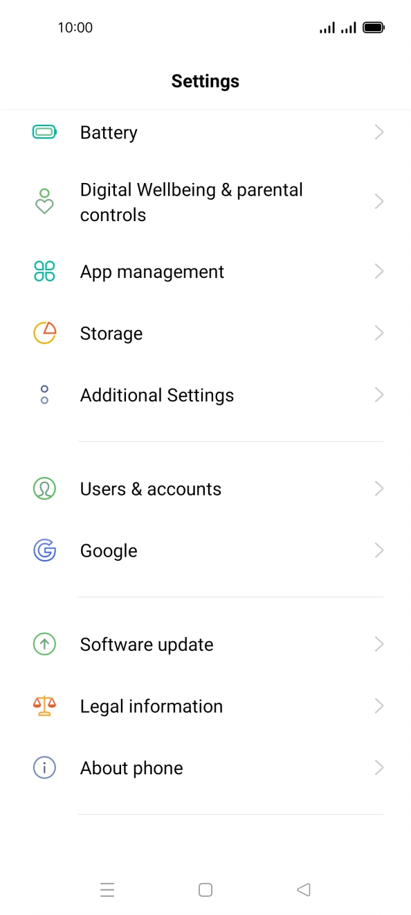 Press Users & accounts.