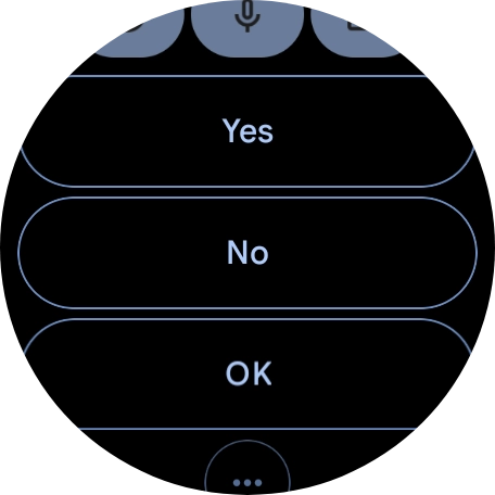 Press the required reply.