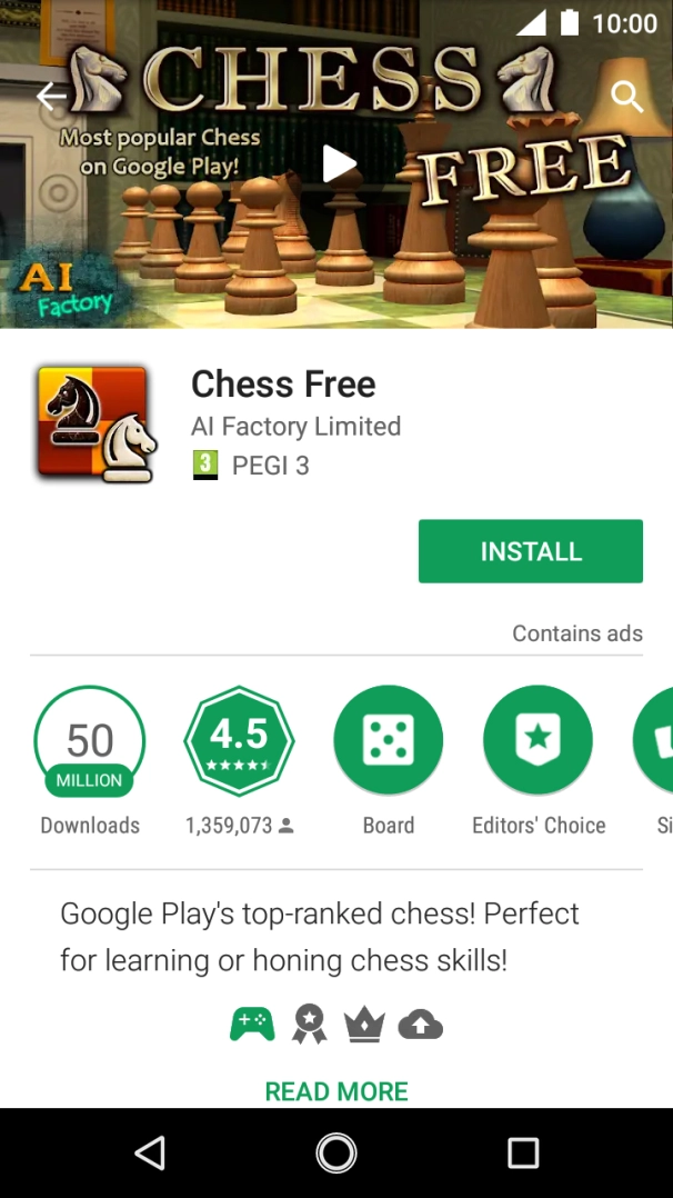 Press INSTALL and follow the instructions on the screen to install the app.