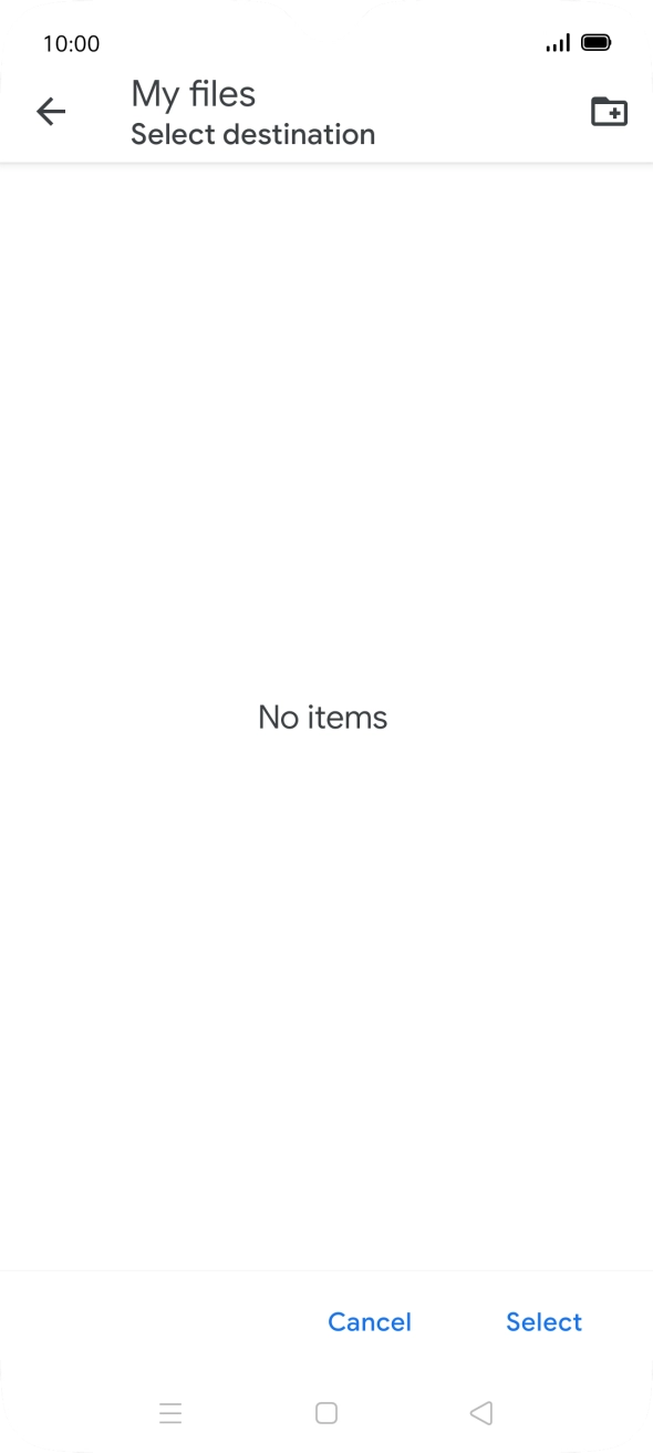 To create a new folder, press the new folder icon and follow the instructions on the screen to create a new folder. To create a new folder, press the new folder icon and follow the instructions on the screen to create a new folder.