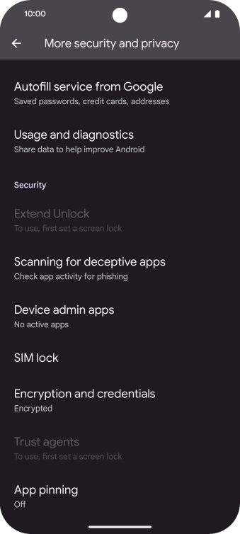 Press SIM lock.