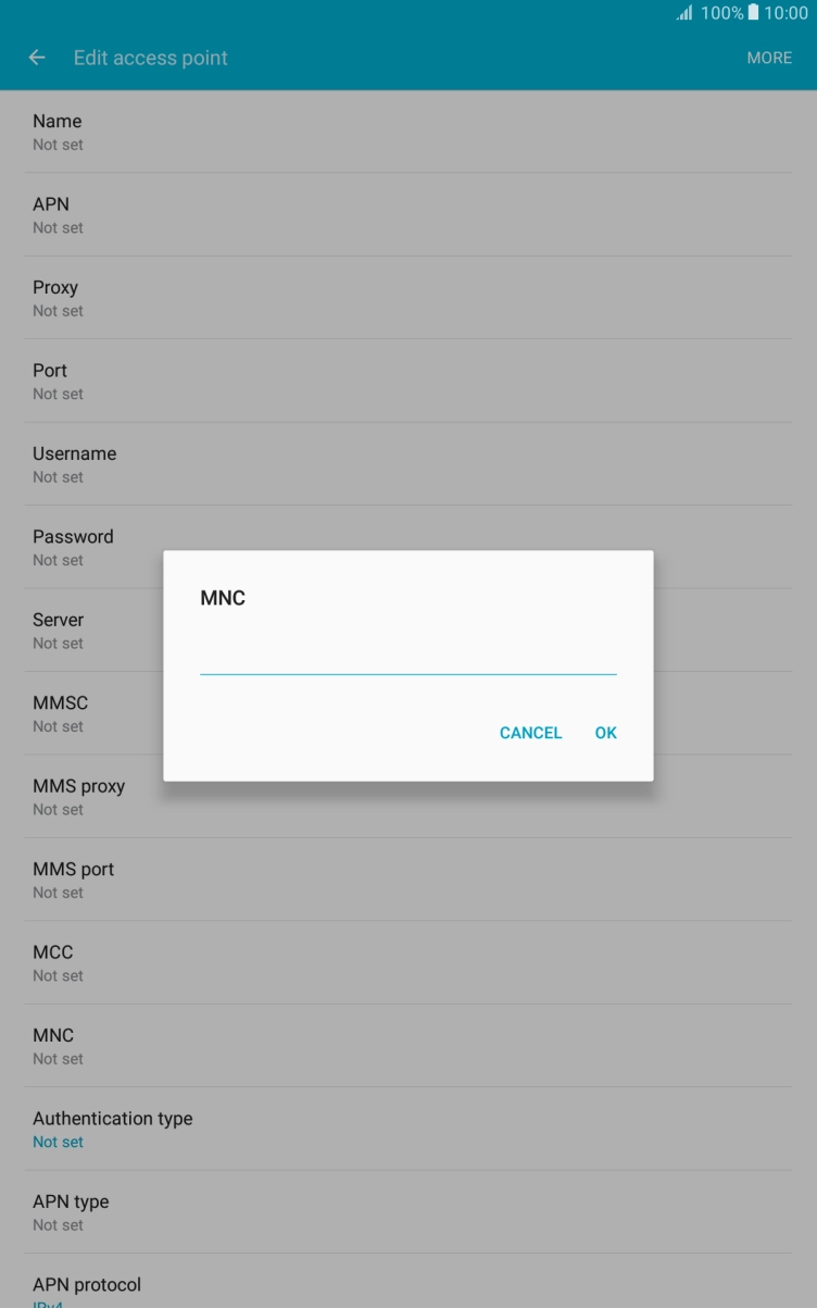 Key in 10 and press OK.
