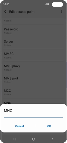 Key in 10 and press OK.