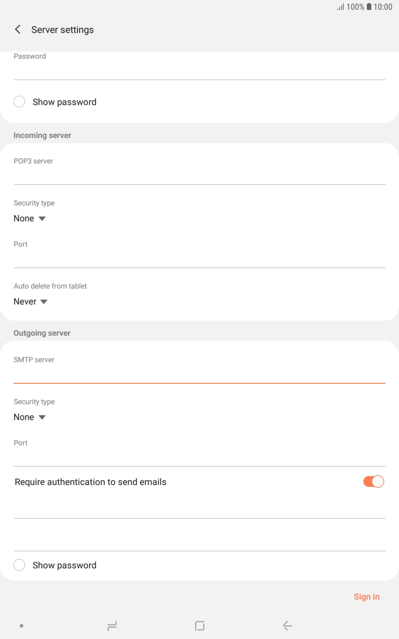 Press the drop down list below 'Security type'.