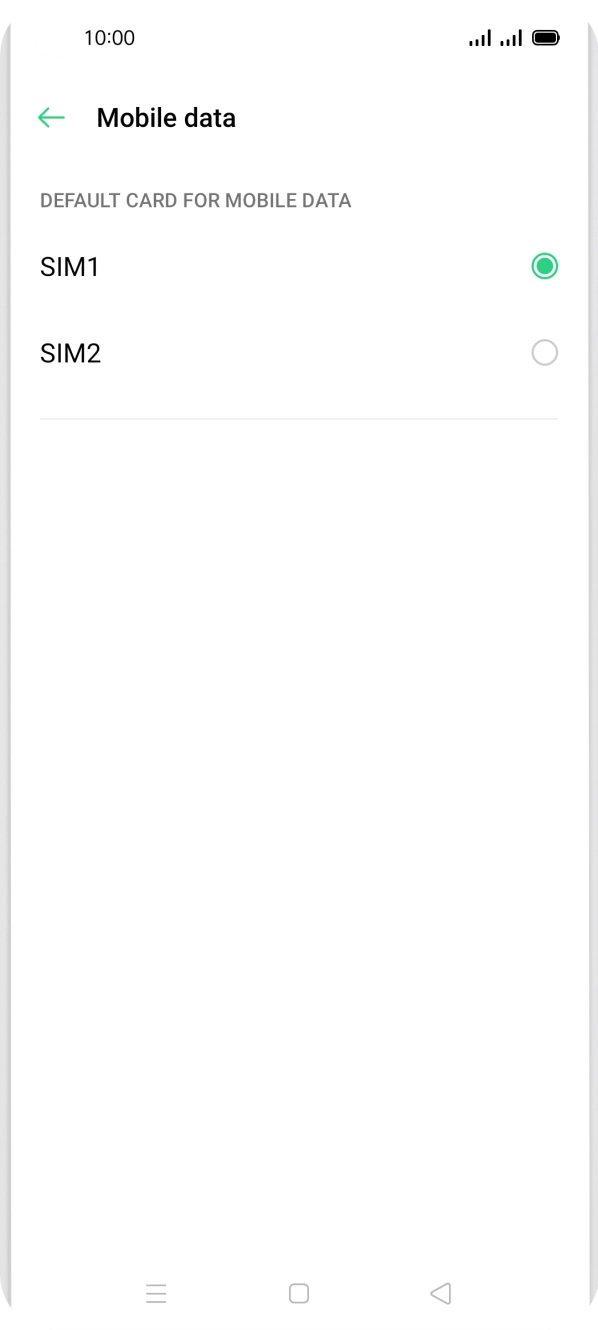 Press the required SIM.