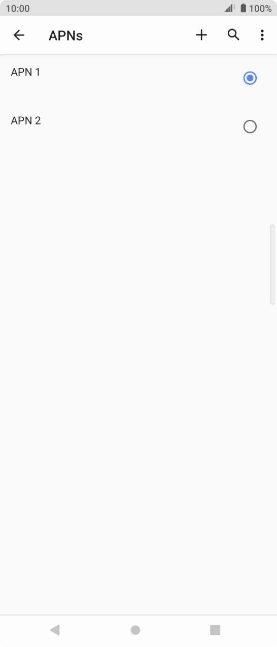 Press the field next to the data connection to activate it. Press the field next to the data connection to activate it.