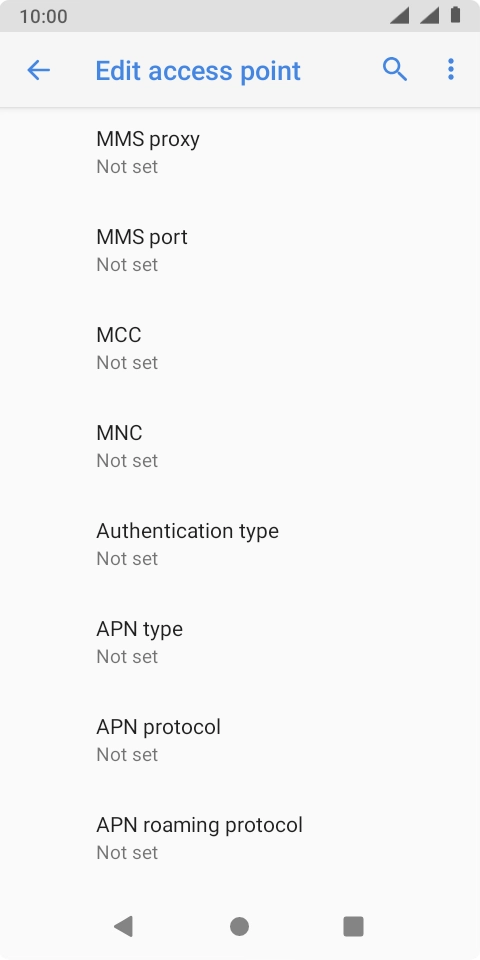 Press MMS proxy. Press MMS proxy.