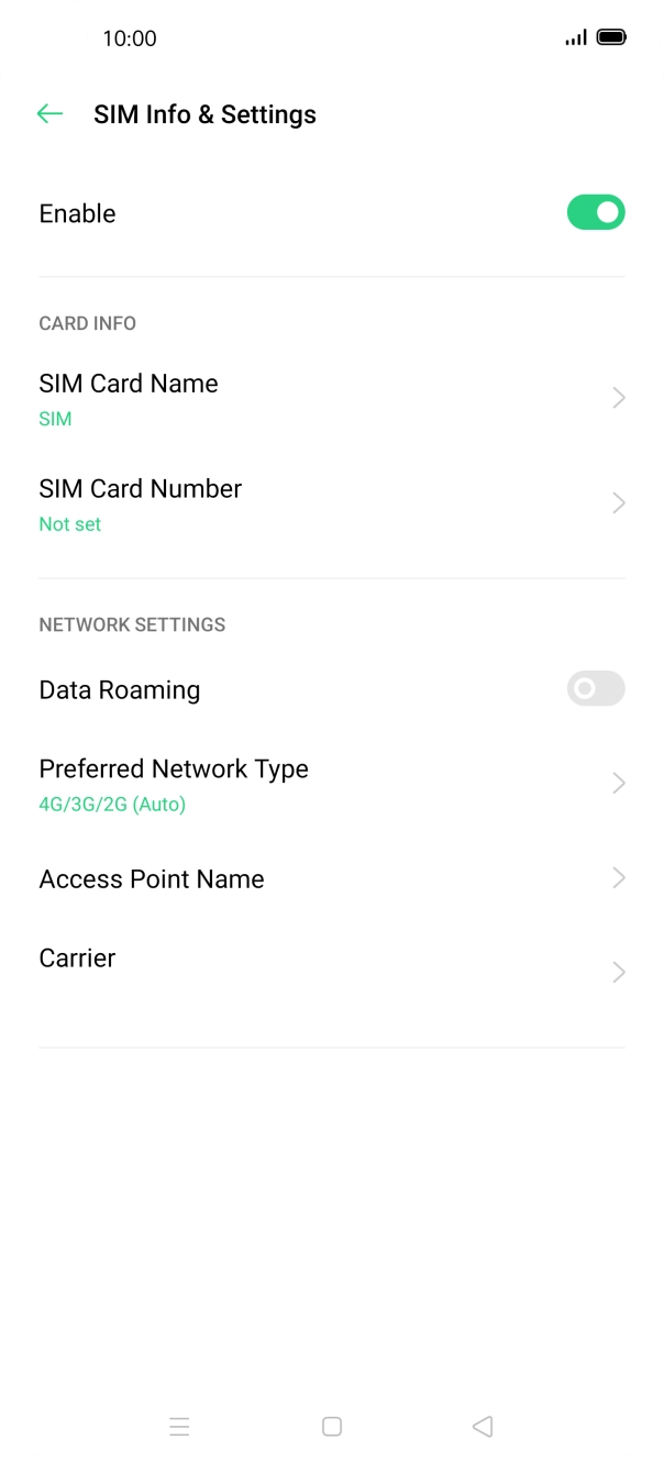 Press Access Point Name. Press Access Point Name.