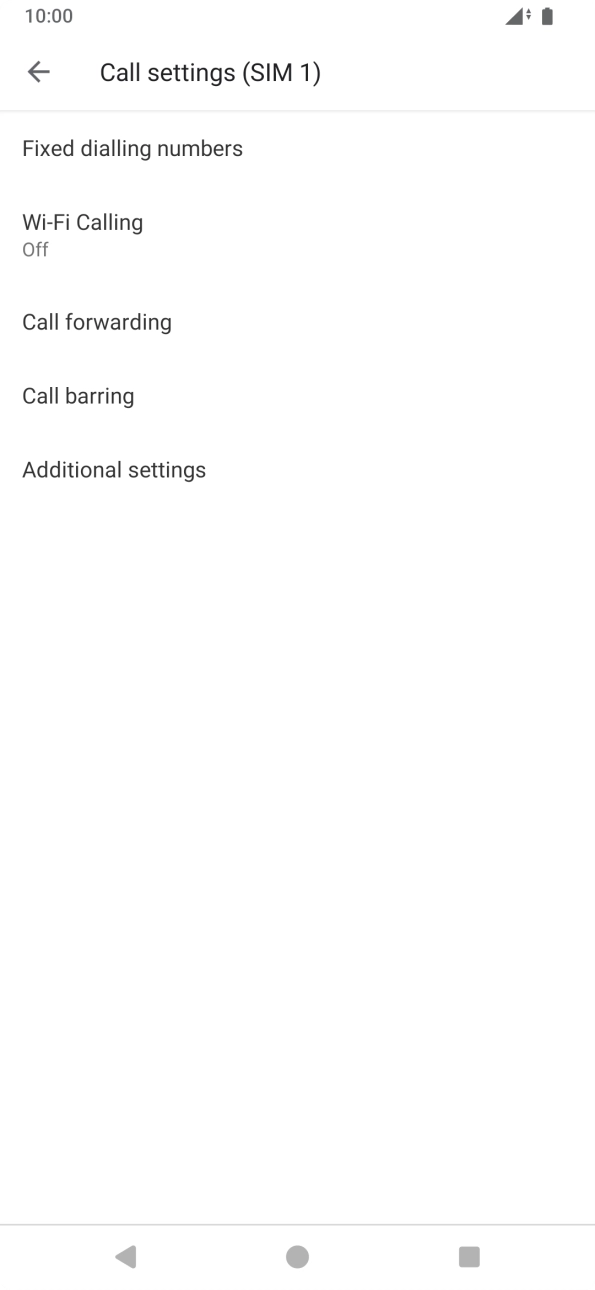 Press Call forwarding. Press Call forwarding.