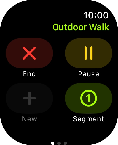 Press End to stop your training activity.