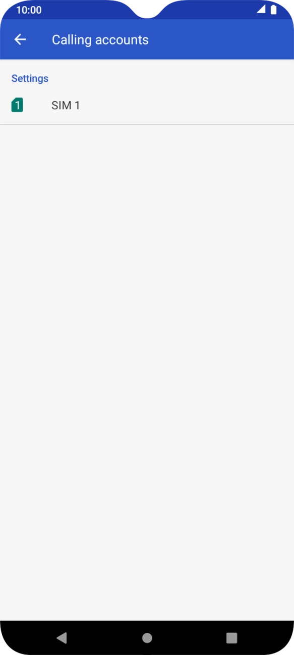 Press the name of the SIM.