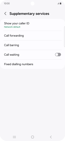 Press the indicator next to 'Call waiting' to turn the function on or off.